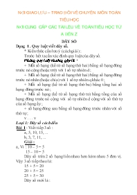 Toán 5 - Phần: Dãy số