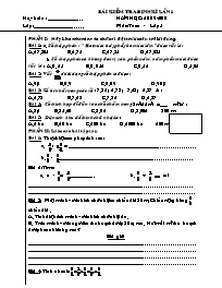 Bài kiểm tra định kì lần 1 môn: Toán lớp 5