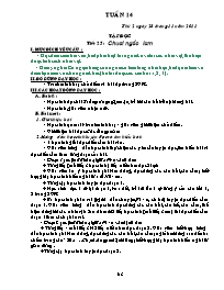 Giáo án các môn khối 5 - Kì II - Tuần thứ 14