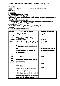 Giáo án các môn khối 5 - Tuần 19 - Trương TH Lê Thị Hồng Gấm