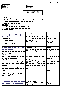 Giáo án Ngữ văn 6 - Tiết 47: Trả bài viết số 2