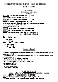 10 Chuyên đề bồi dưỡng học sinh giỏi lớp 4, lớp 5