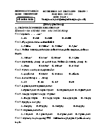 Đề thi khảo sát chất lượng tháng 3 môn: Toán 