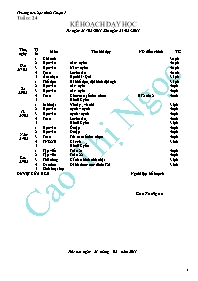 Giáo án các môn học khối 5 - Tuần 24 - Trường