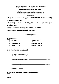 Bài ôn tập thêm môn Toán lớp 5 - Tuần 12