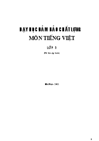 Dạy học đảm bảo chất lượng môn tiếng Việt lớp
