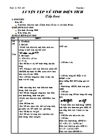 Giáo án môn Toán lớp 5 - Tuần 21 - Tiết 102: Luyện tập về tính diện tích (tiếp theo)