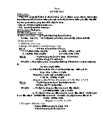 Giáo án môn Toán lớp 5 - Tuần dạy 16