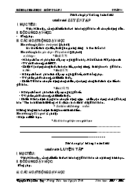 Giáo án môn Toán lớp 5 - Tuần học 34 - Trường Tiểu học Nguyễn Trãi