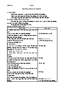 Giáo án Toán lớp 5 - Tiết học 115: Thể tích hình lập phương