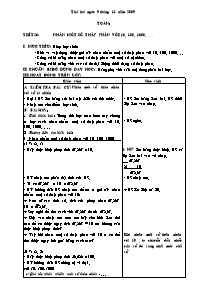 Giáo án Toán lớp 5 - Tiết học số 56: Nhân một số thập phân với 10, 100, 1000