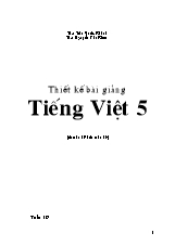 Thiết kế bài giảng Tiếng Việt 5 (từ tuần 19 đến tuần 28)