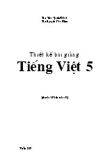 Thiết kế bài giảng Tiếng Việt 5 (từ tuần 29 đến tuần 35)