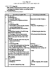 Giáo án Toán 5 - Tiết học 127: Chia số đo thờ