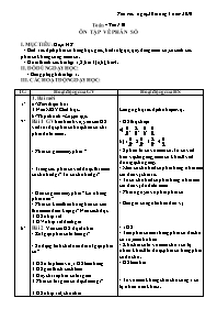 Giáo án Toán 5 - Tiết học 140: Ôn tập về phân số