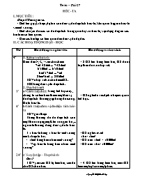 Giáo án Toán 5 - Tiết học 27: Héc - Ta