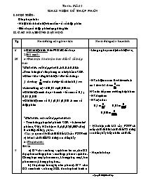 Giáo án Toán 5 - Tiết học 32: Khái niệm số th