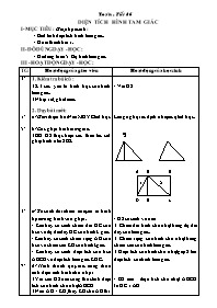 Giáo án Toán 5 - Tiết học 86: Diện tích hình tam giác