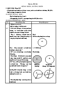 Giáo án Toán 5 - Tiết học 94: Hình tròn, đường tròn