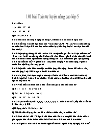 101 bài Toán tự luyện nâng cao Lớp 5