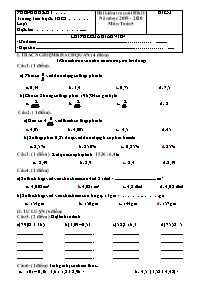 Bài kiểm tra cuối học kì 2 môn Toán Lớp 5 (Có đáp án) - Năm học 2019-2020