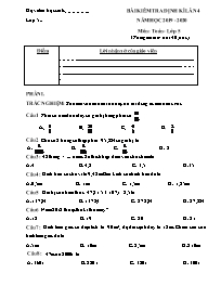Bài kiểm tra định kì lần 4 môn Toán Lớp 5 (Có