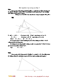 Bài tập nâng cao Hình học Lớp 5 (Có lời giải)