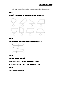 Bài tập Toán Lớp 5: Hình thang. Diện tích hình thang