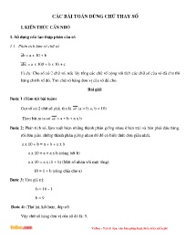 Ôn tập Toán Lớp 5 - Các bài toán dùng chữ tha