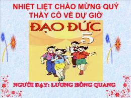Bài giảng Đạo đức Lớp 5 - Bài: Sử dụng tiền h