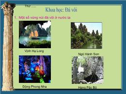 Bài giảng Khoa học Lớp 5 - Bài: Đá vôi