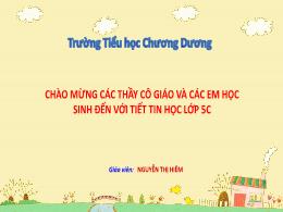 Bài giảng Tin học Lớp 5 - Bài 3: Luyện gõ từ