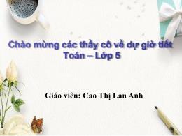 Bài giảng Toán Lớp 5 - Bài: Giới thiệu biểu đ