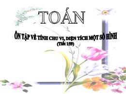 Bài giảng Toán Lớp 5 - Tiết 159: Ôn tập về tí