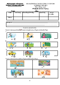 Bài kiểm tra chất lượng cuối năm môn Tiếng An