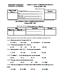 Đề khảo sát chất lượng học sinh môn Toán Lớp 