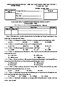 Đề kiểm tra chất lượng giữa học kì II môn Toá