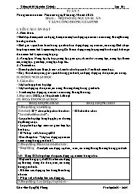 Giáo án Kĩ thuật Lớp 5 - Tuần 5 - Bài 5: Một 