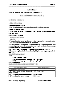 Giáo án Kỹ thuật Lớp 5 - Tuần 1 - Bài 1: Đính