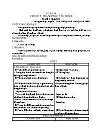 Giáo án Mĩ thuật Lớp 5 - Tuần 24 - Chủ đề 9: