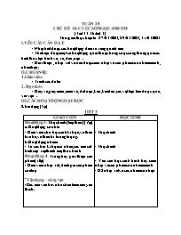 Giáo án Mĩ thuật Lớp 5 - Tuần 28 - Chủ đề 10: