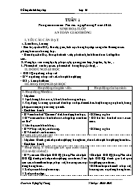 Giáo án Sinh hoạt lớp + An toàn Giao Thông Lớ