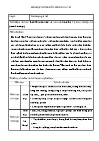Giáo án Stem Khoa học Lớp 5 - Bài: Lên men dư