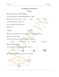 5 Đề ôn tập giữa kỳ I Toán 5 - Trường Tiểu họ