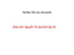 Bài giảng Công nghệ 5 (Kết nối tri thức) - Bà
