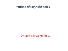 Bài giảng Hoạt động trải nghiệm 5 (Kết nối tr