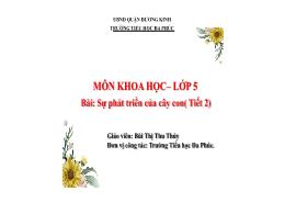 Bài giảng Khoa học 5 (Kết nối tri thức) - Bài