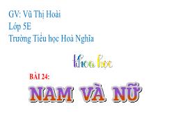 Bài giảng Khoa học 5 (Kết nối tri thức) - Bài
