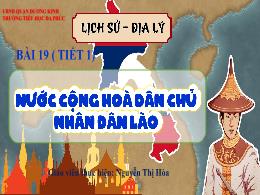 Bài giảng Lịch sử và Địa lí 5 - Bài 19: Nước 