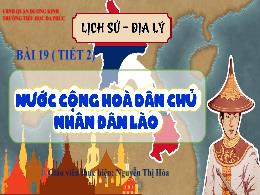 Bài giảng Lịch sử và Địa lí 5 - Bài 19: Nước 